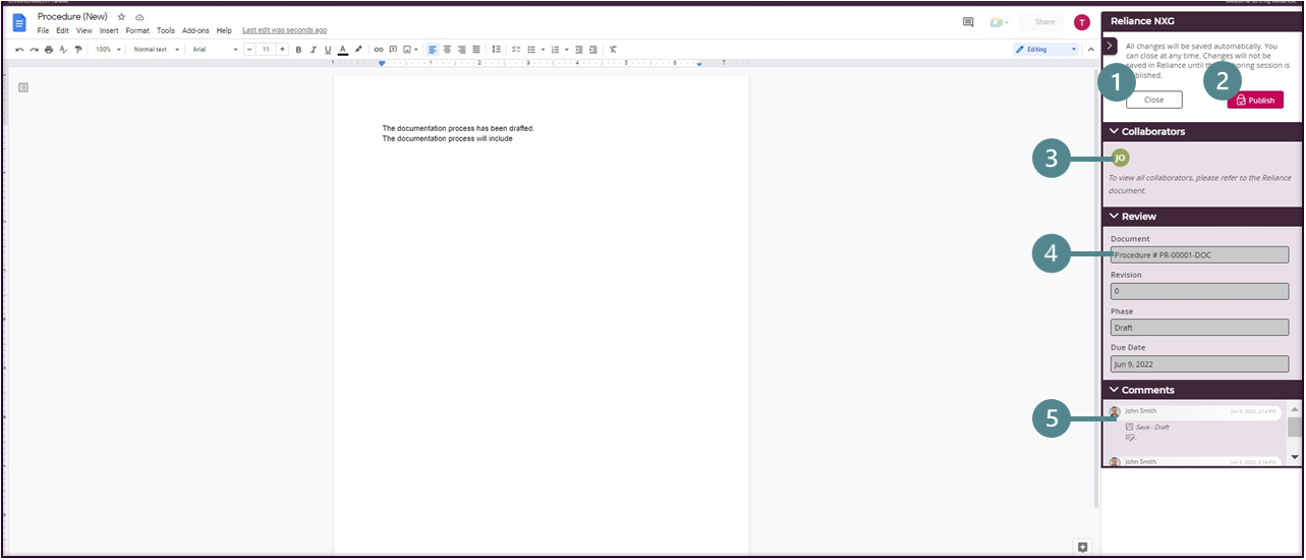 Collaboration in Google Documents